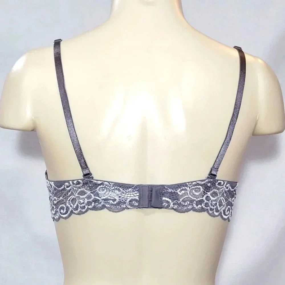 38DD Maidenform Self‎ Expressions Convertible Push UP Bra Gray NWT